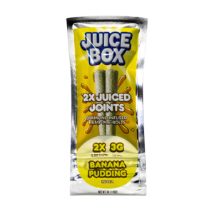 juice box juiced joints diamond infused prerolls 3g banana pudding